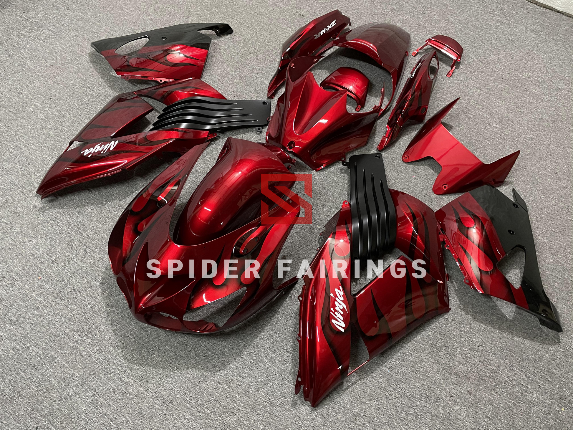 Gloss Red Flame-Kawasaki ZX-14R 2006-2011