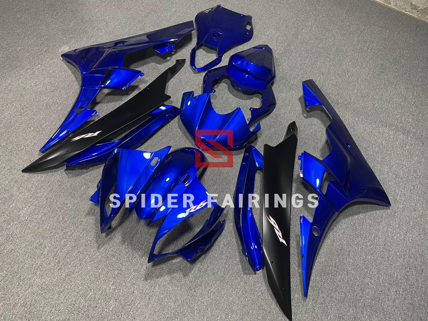 Gloss Blue and Black-Yamaha YZF R6 2006-2007