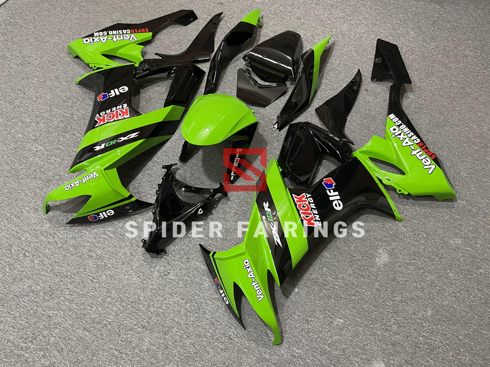 Gloss Green and Black-Kawasaki ZX-10R 2008-2010