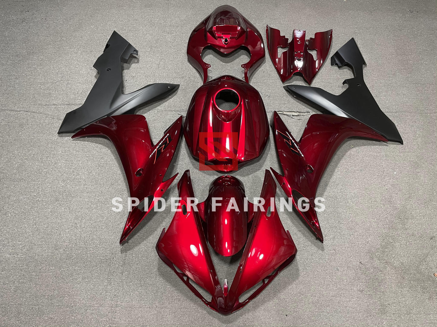 Deep Red and Black-Yamaha YZF R1 2004-2006