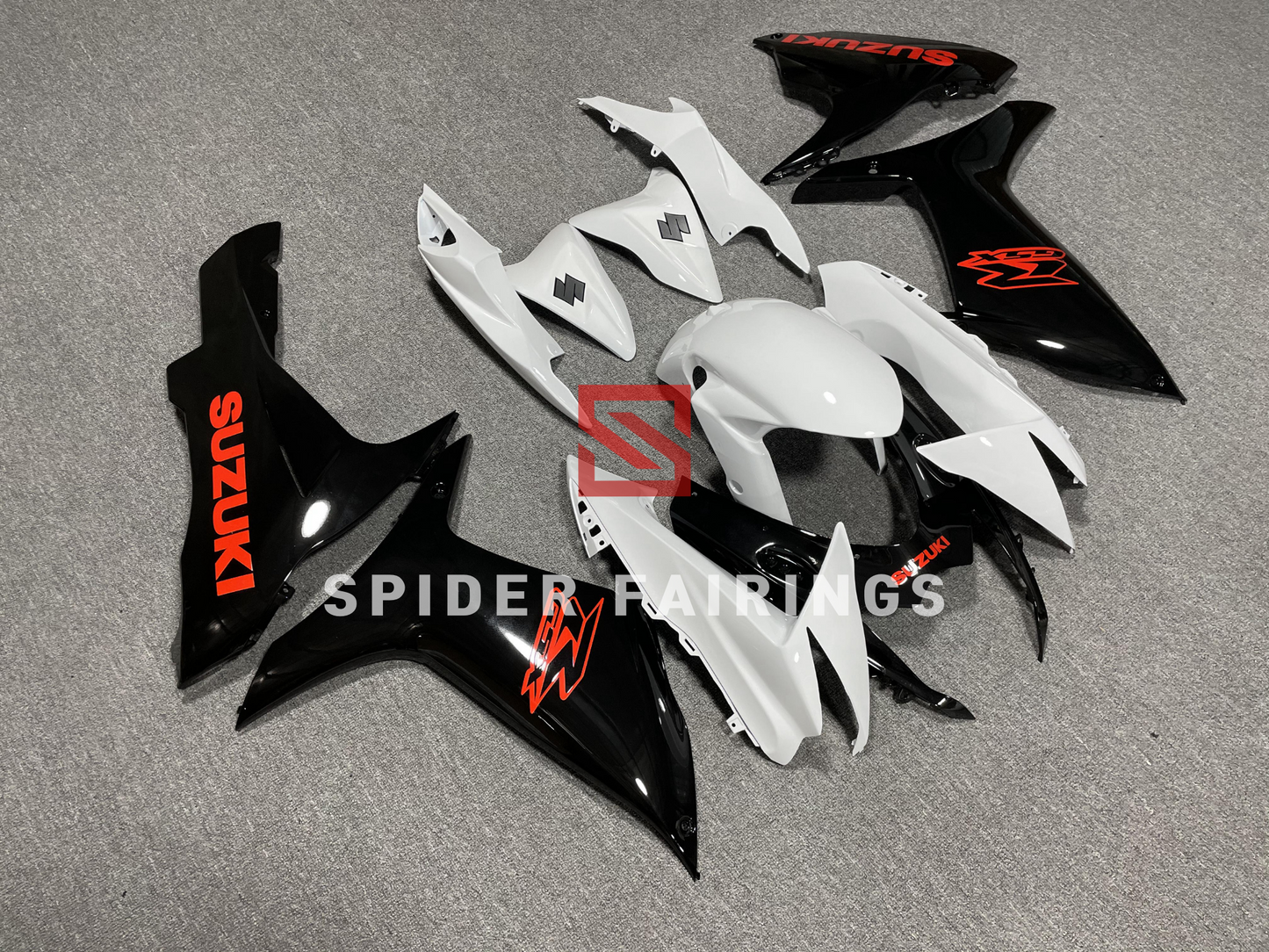 Gloss Black and White-Suzuki GSXR600-750 2011-2019