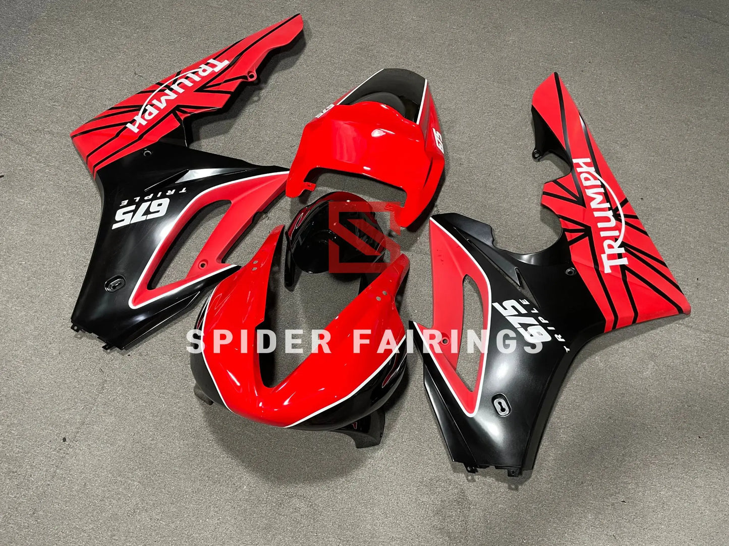 Black and Red-Triumph Daytona 675 2009-2012