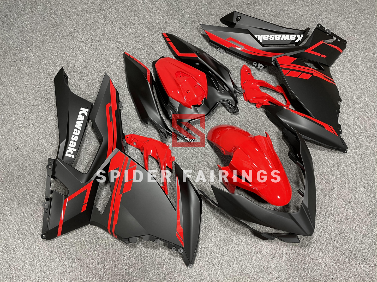 Matte Black and Red-Kawasaki Ninja400 2018-2021