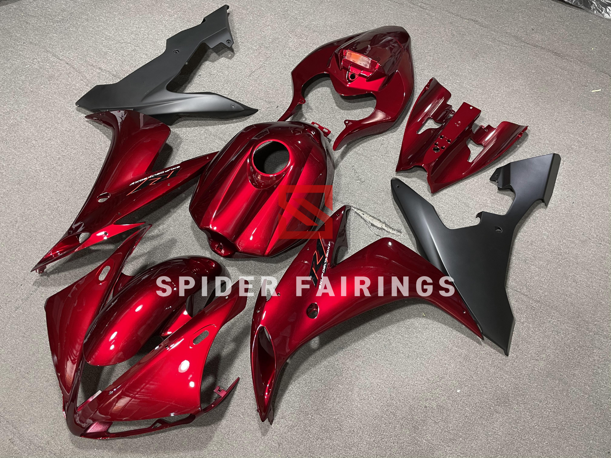 Deep Red and Black-Yamaha YZF R1 2004-2006