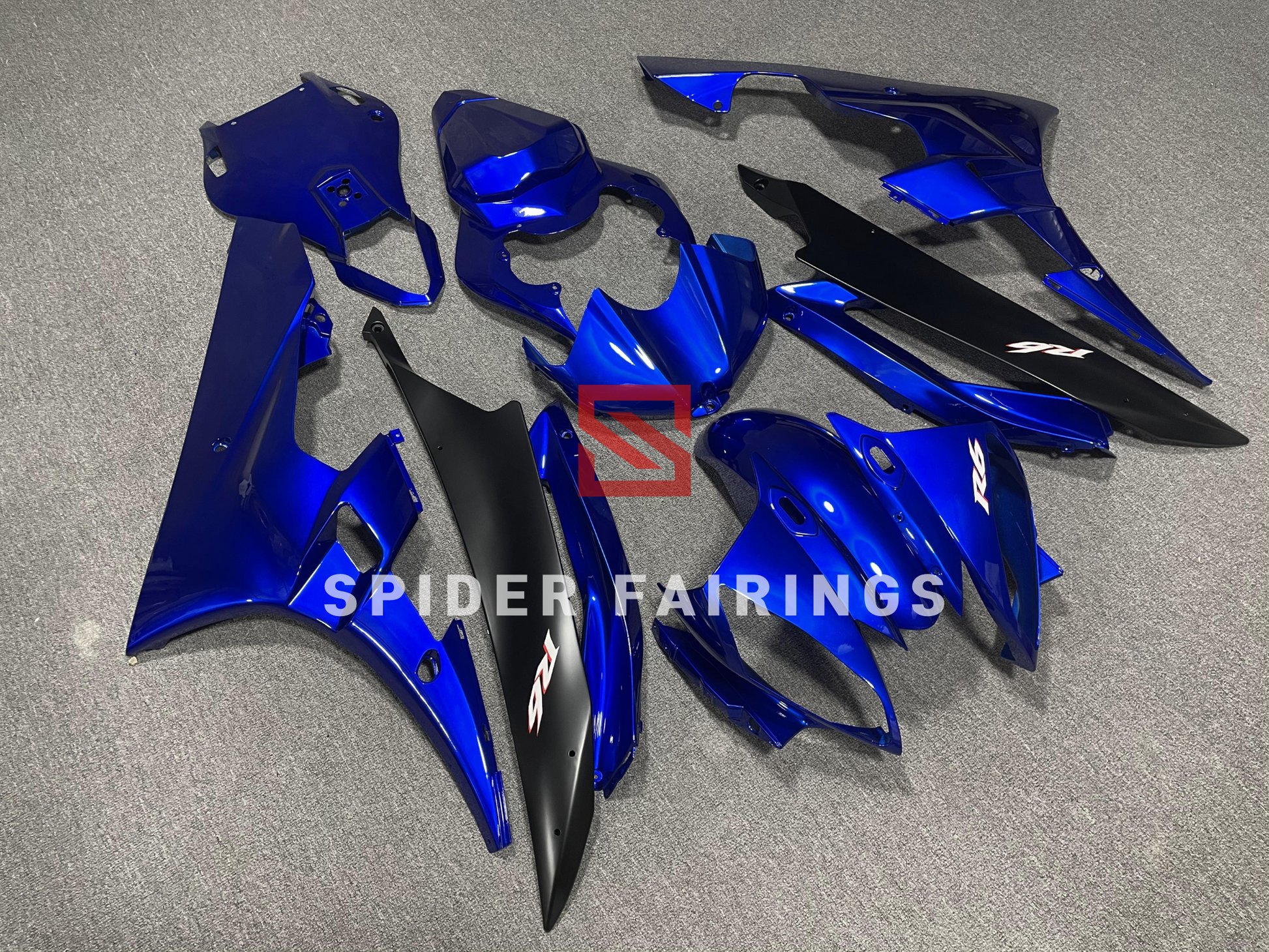 Gloss Blue and Black-Yamaha YZF R6 2006-2007