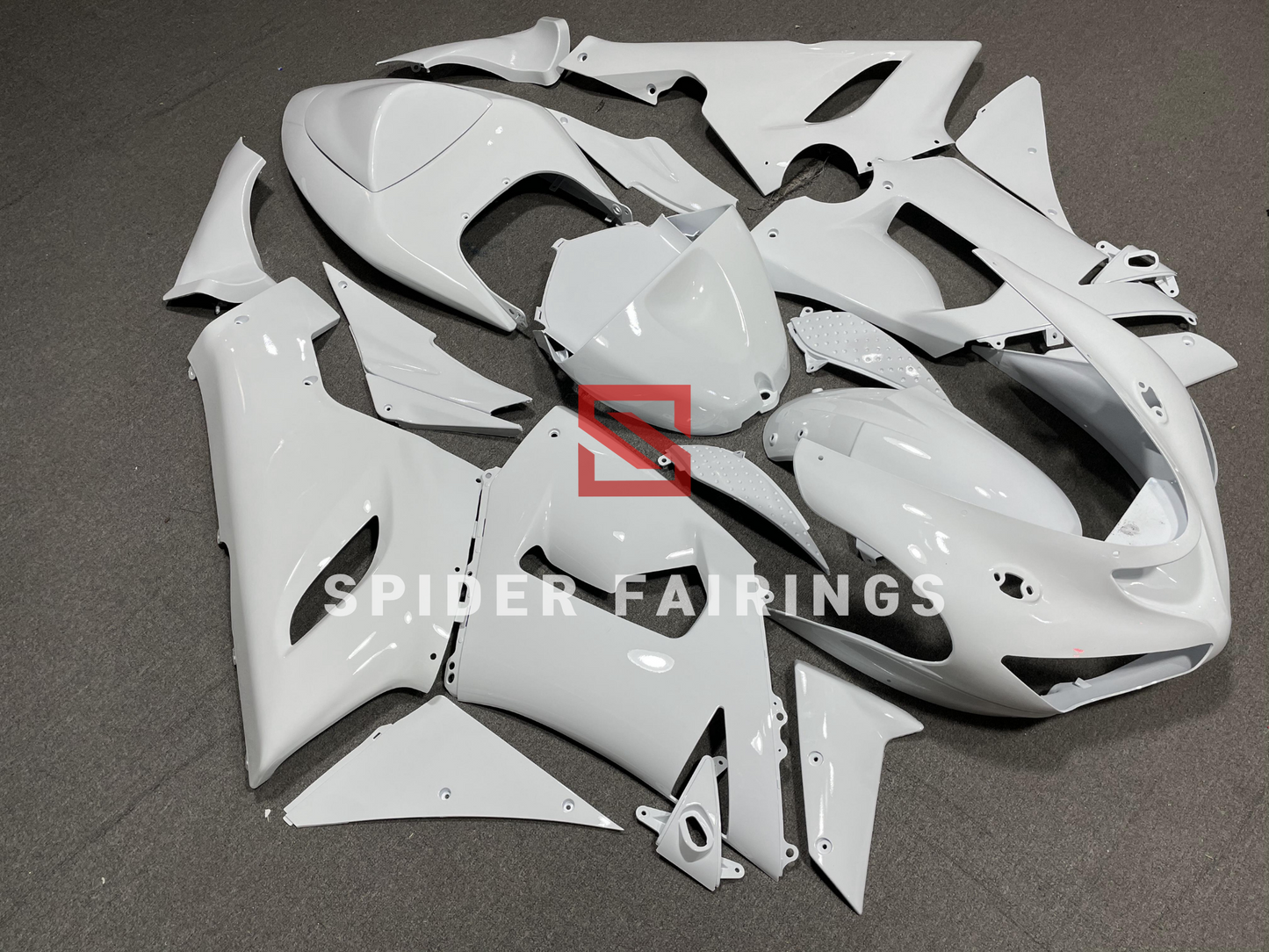 Gloss White-Kawasaki ZX-6R 2005-2006