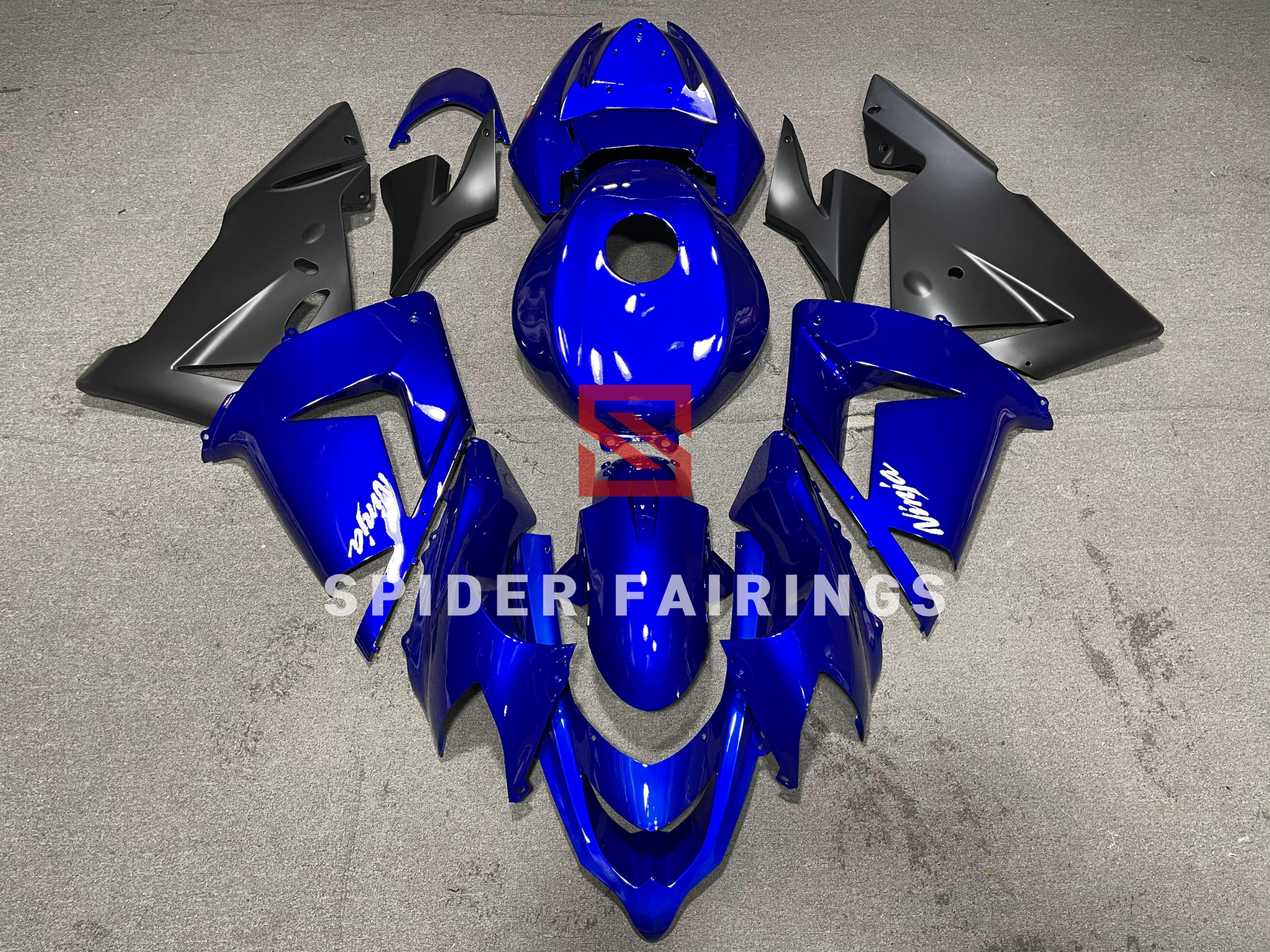 Dark Blue and Black-Kawasaki ZX-10R 2004-2005