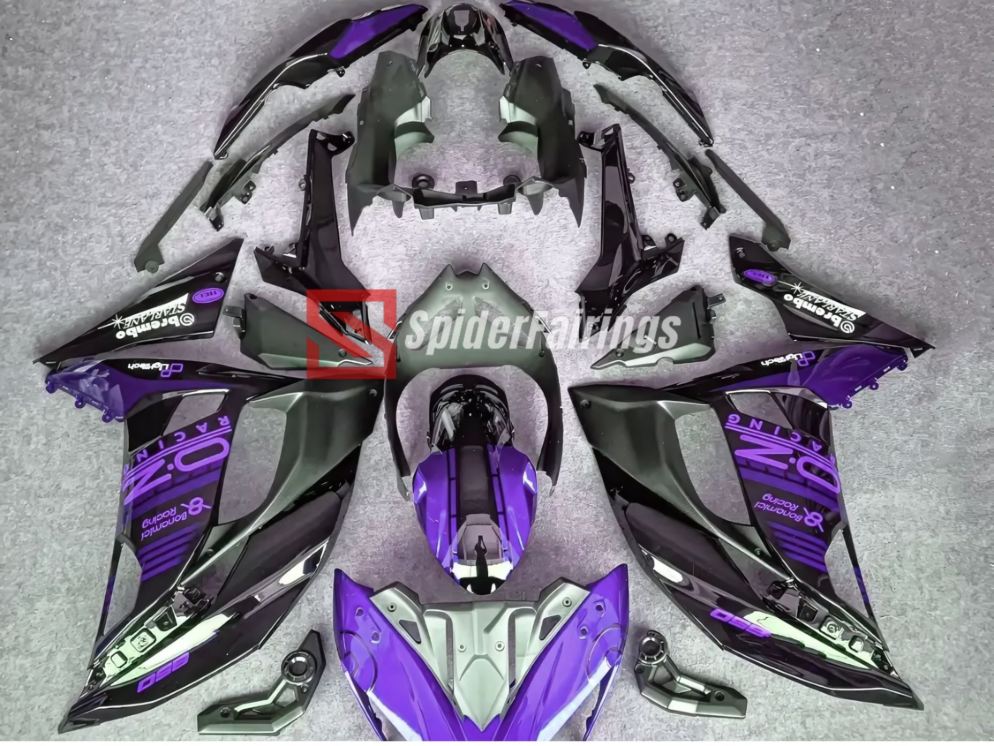 Gloss Purple and Black-Kawasaki Ninja650R 2017-2019