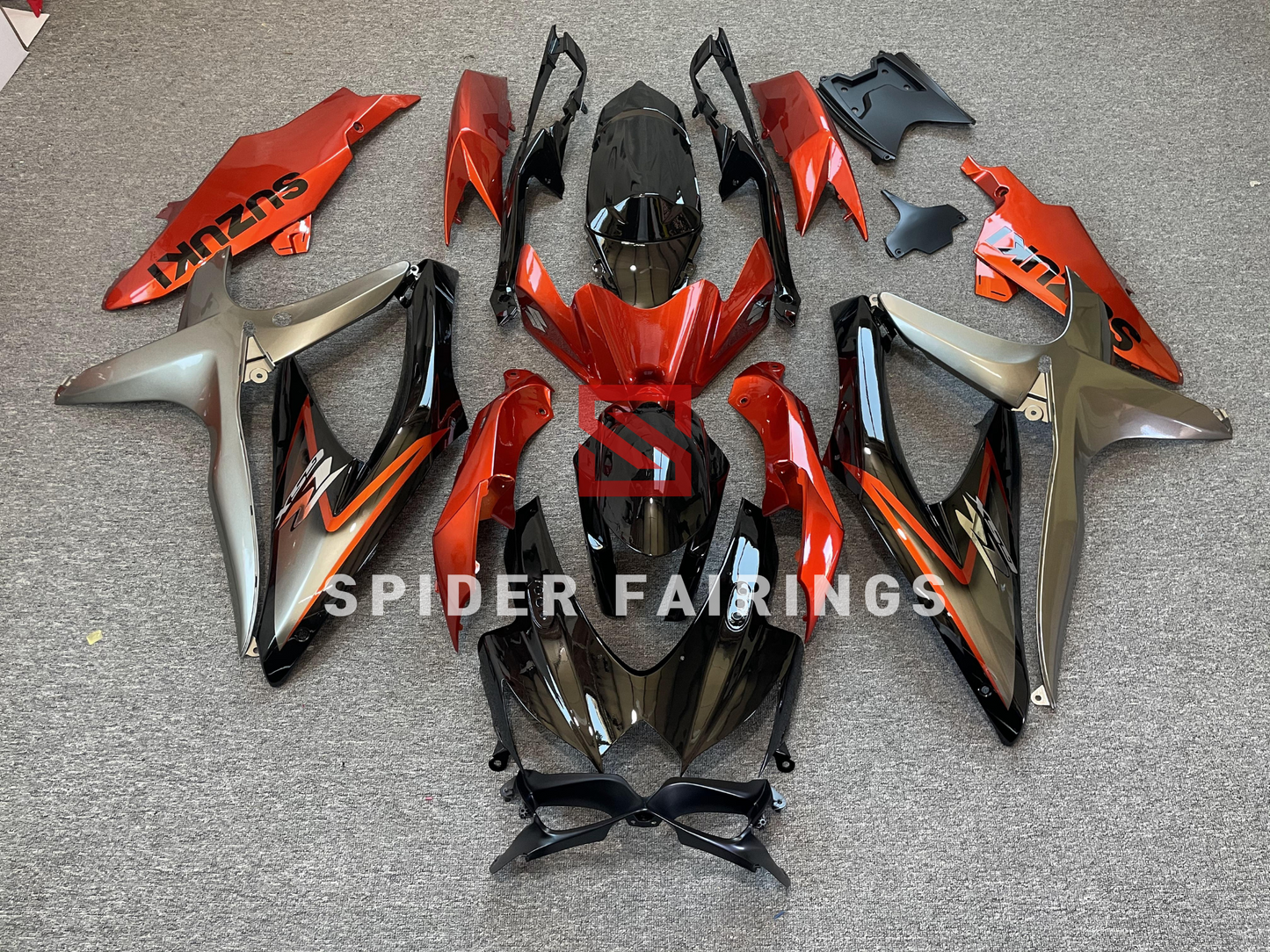 Black,Grey and Orange-Suzuki GSXR600-750 2008-2010