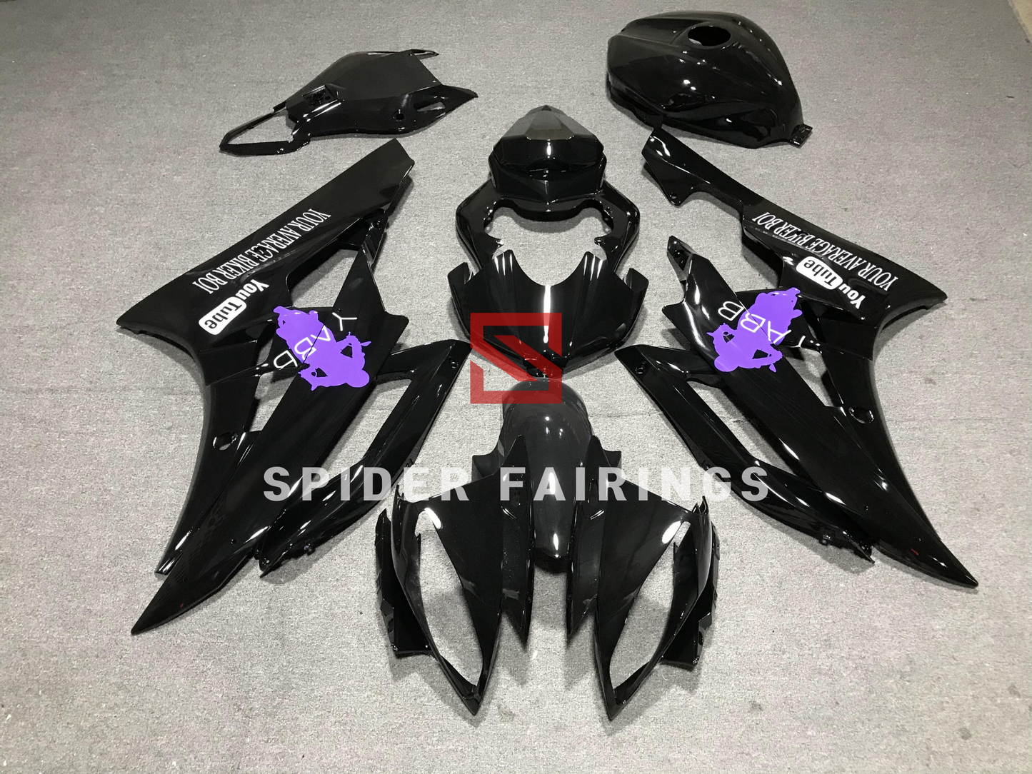 Gloss Black and Purple-Yamaha YZF R6 2006-2007