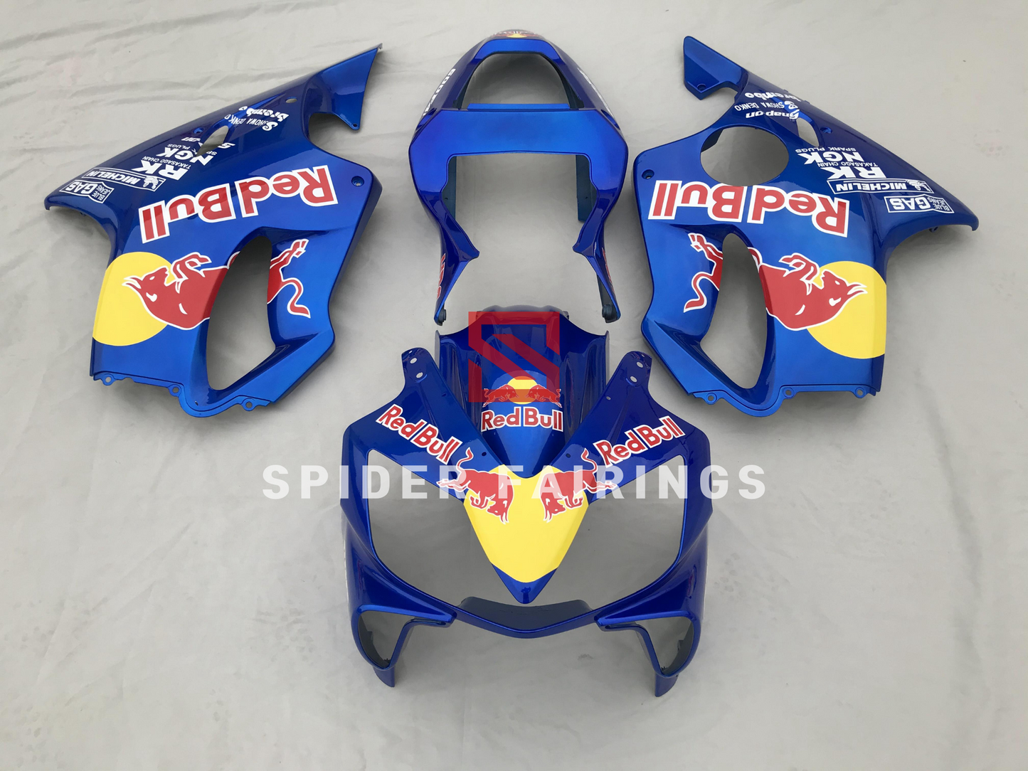 Custom Red Bull and Blue-Honda CBR600F 2001-2003