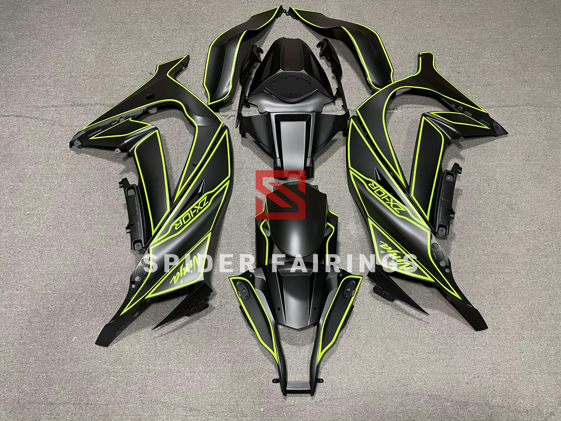 Fairings Matte Black-Kawasaki ZX-10R 2011-2015