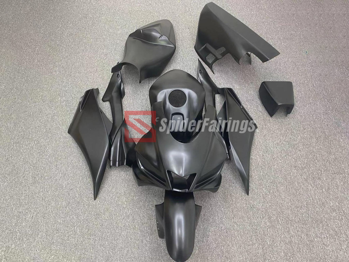 Fiberglass Matte Black-Yamaha R1 2015-2019 Race Fairings