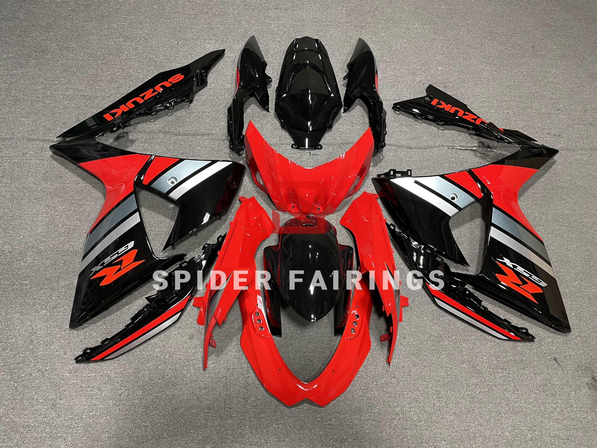 Gloss Red and Black-Suzuki GSXR1000 2009-2016 – SpiderFairings