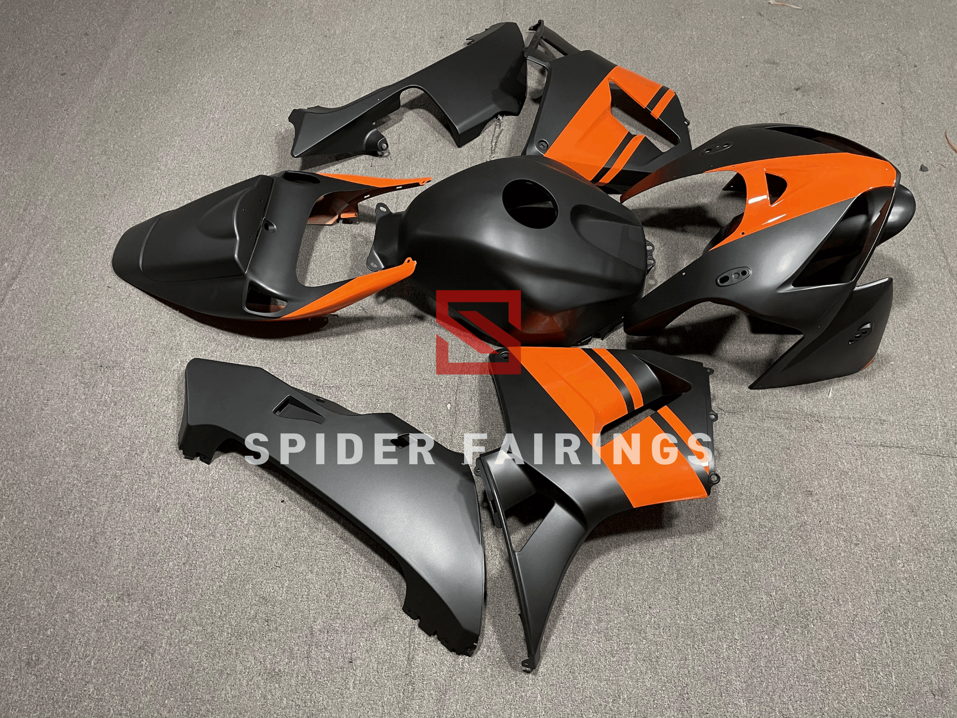 Matte Black and Orange-Honda CBR600RR 2005-2006