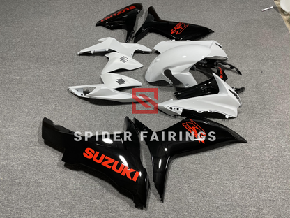 Gloss Black and White-Suzuki GSXR600-750 2011-2019