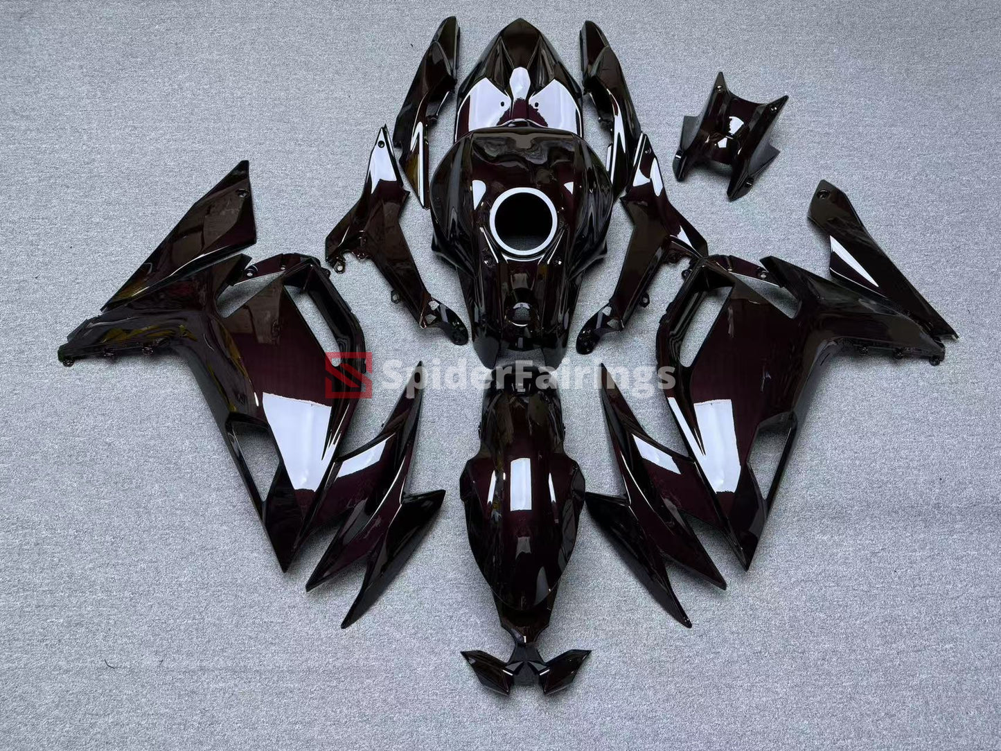 Gloss Black Cherry Red Ninja 650 2020-2025