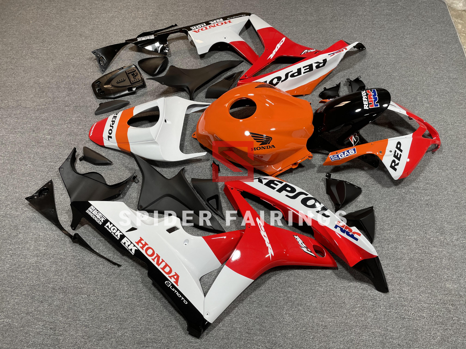 Red and Orange Repsol -Honda CBR600RR 2007-2008