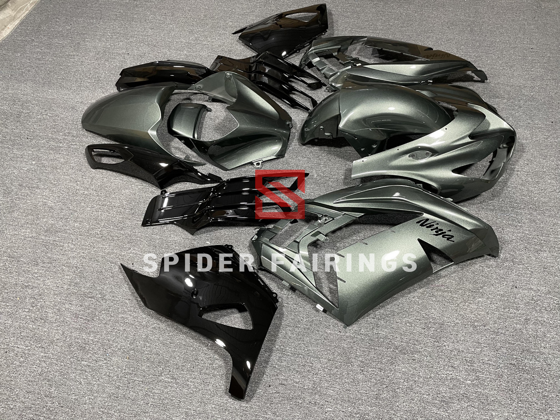 Gloss Silver Gray-Kawasaki ZX-14R 2012-2018