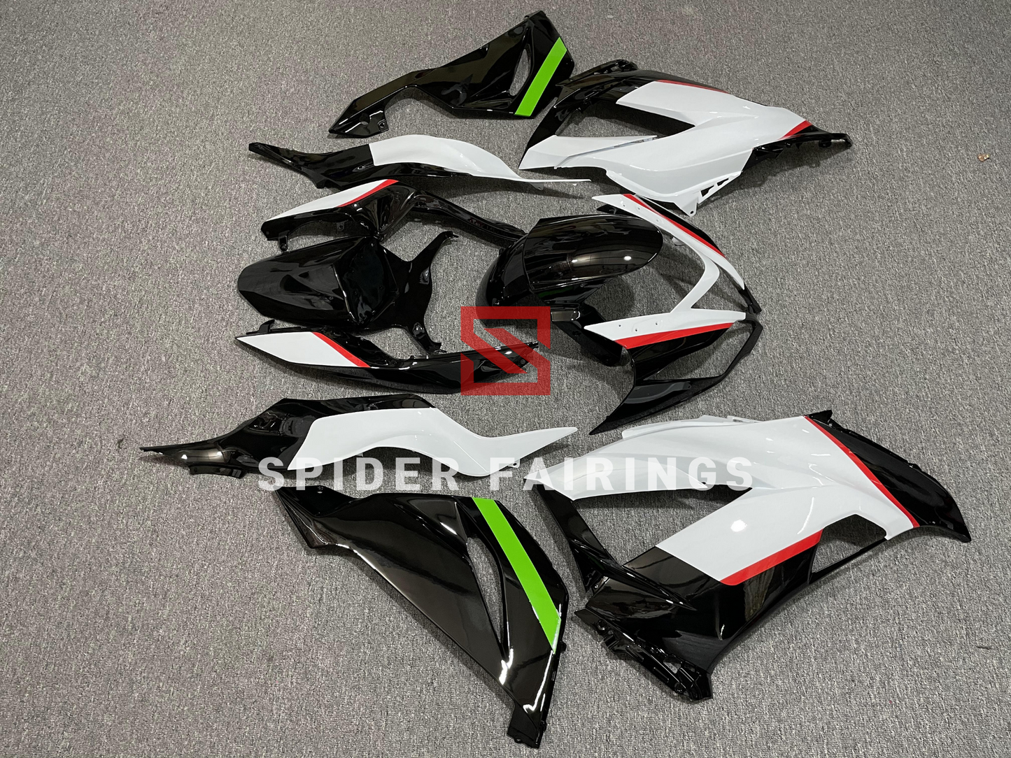 Gloss White and Black-Kawasaki ZX-6R 2013-2018