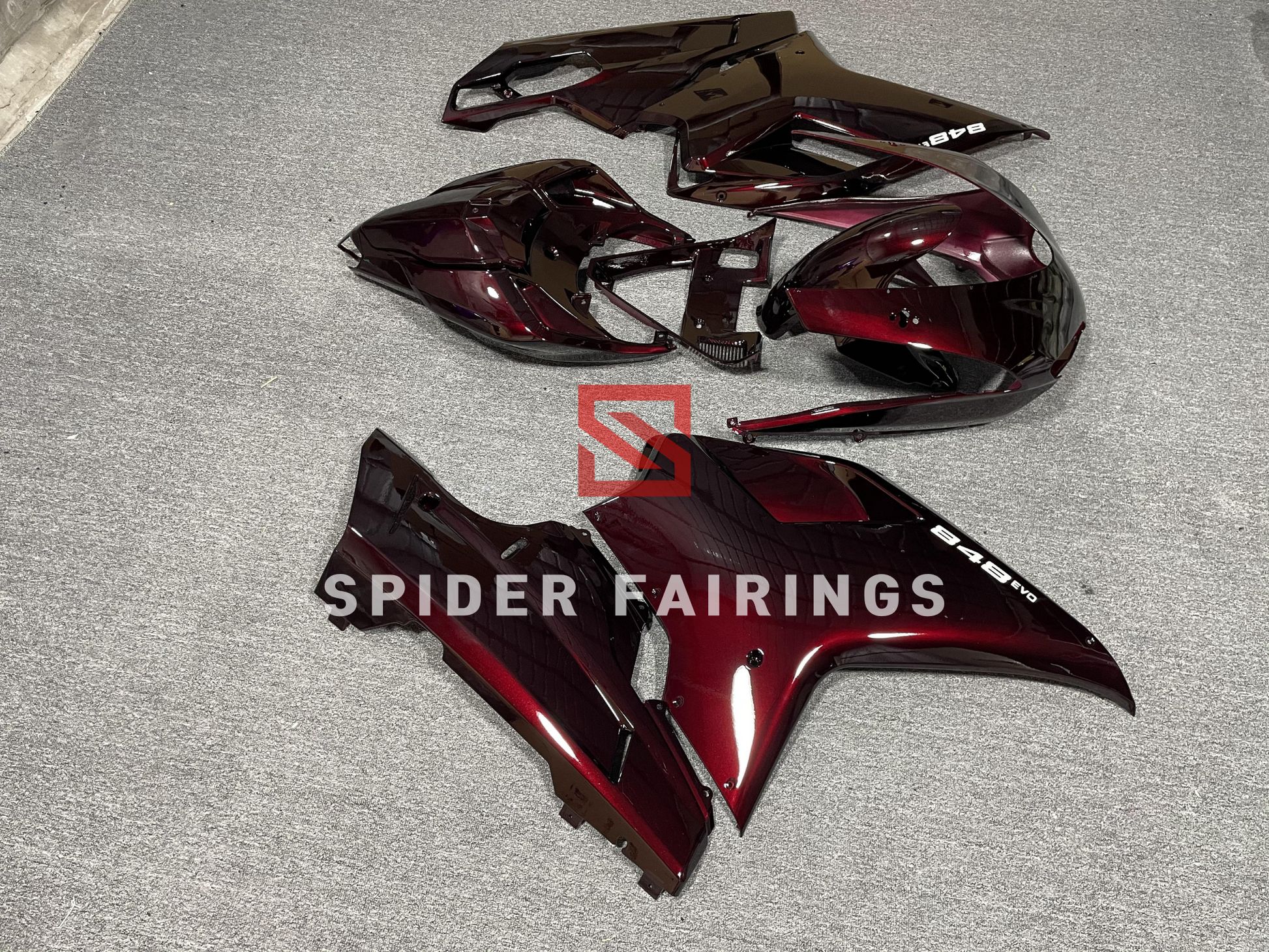 Dark Red and Black-Ducati 848 1098S 2007-2013