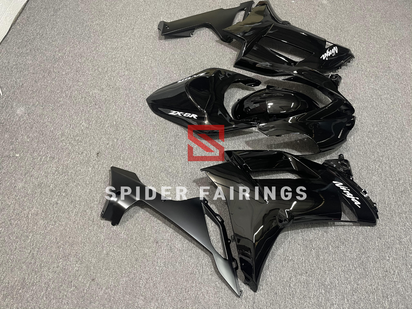 Gloss Black-Kawasaki ZX-6R 2007-2008