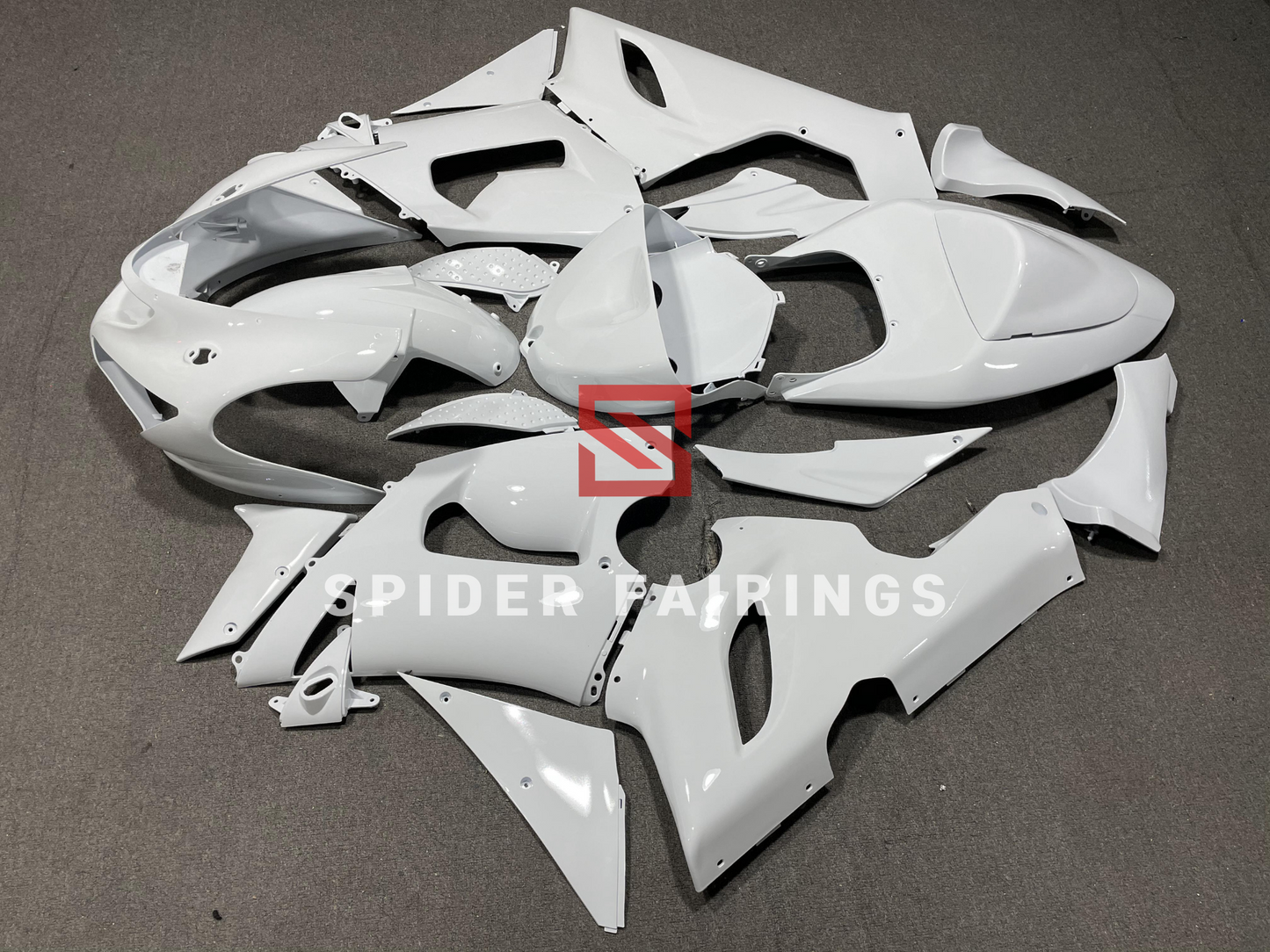 Gloss White-Kawasaki ZX-6R 2005-2006