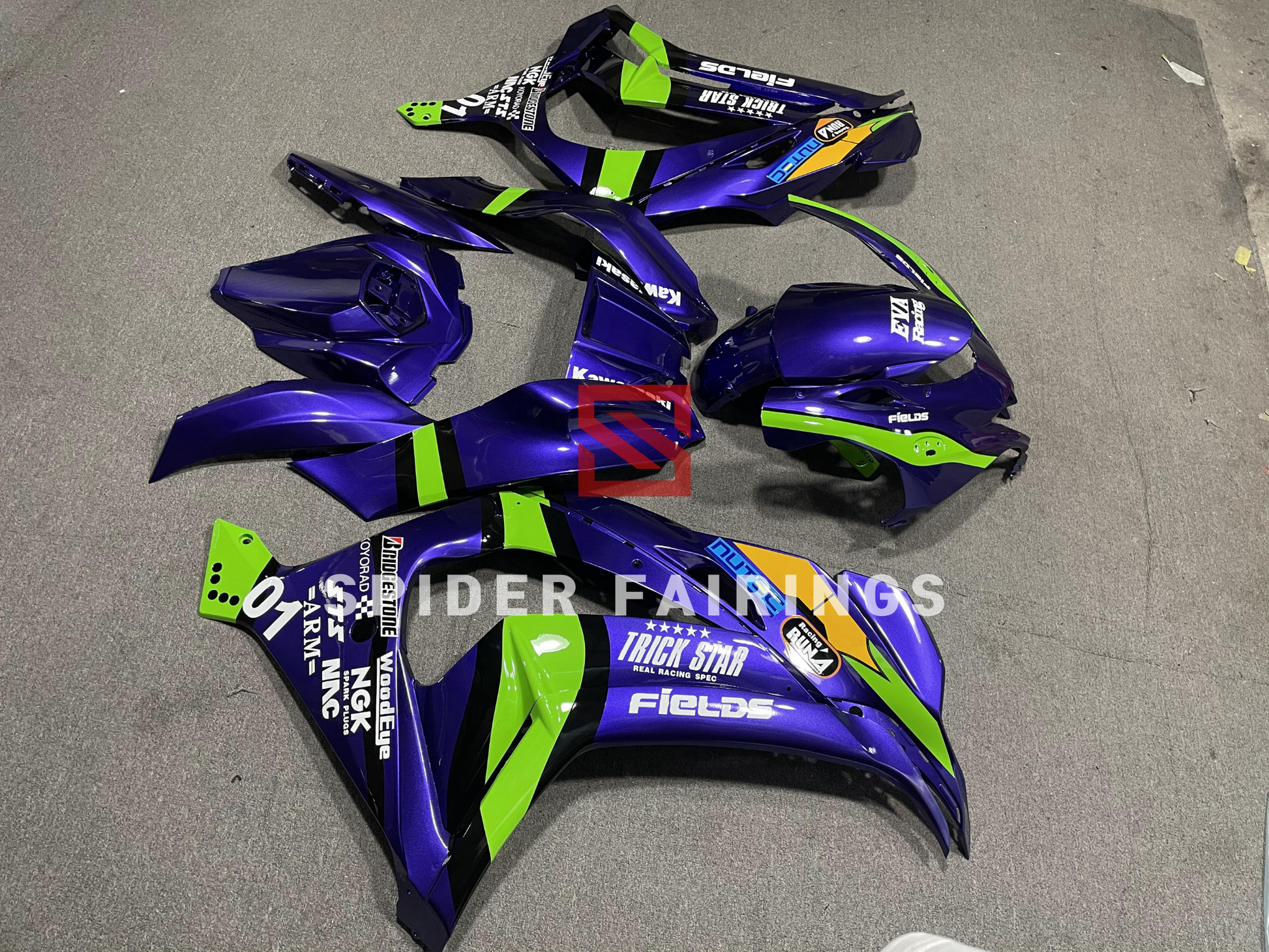 Custom EVA for Dark Purple-Kawasaki ZX-10R 2016-2020