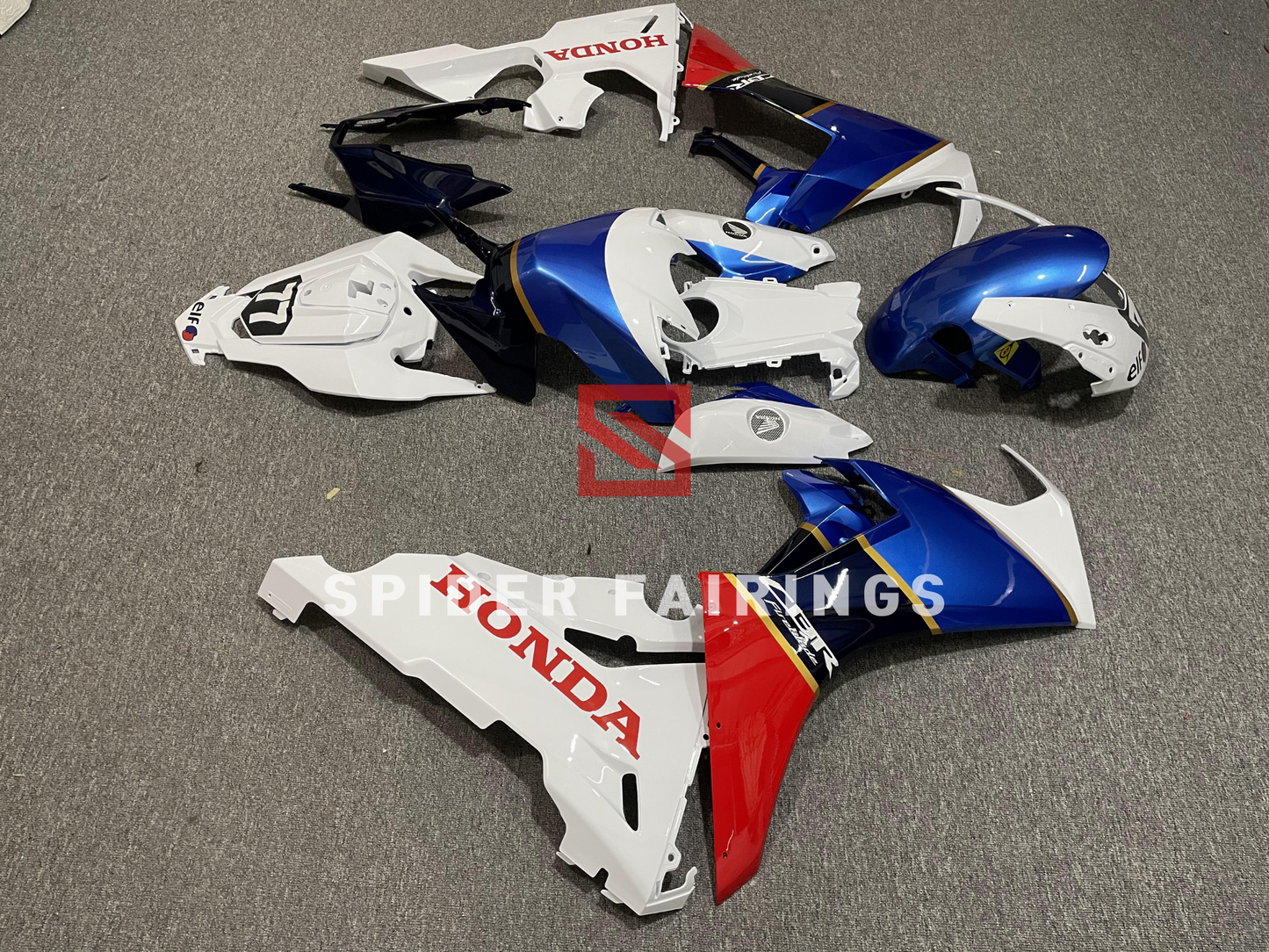 Gloss White and Blue "77"-Honda CBR1000RR 17-19