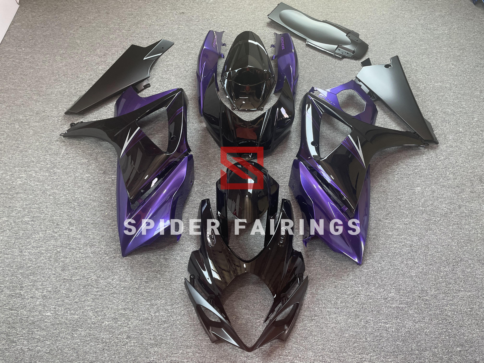 Black and Purple-Suzuki GSXR1000 2007-2008