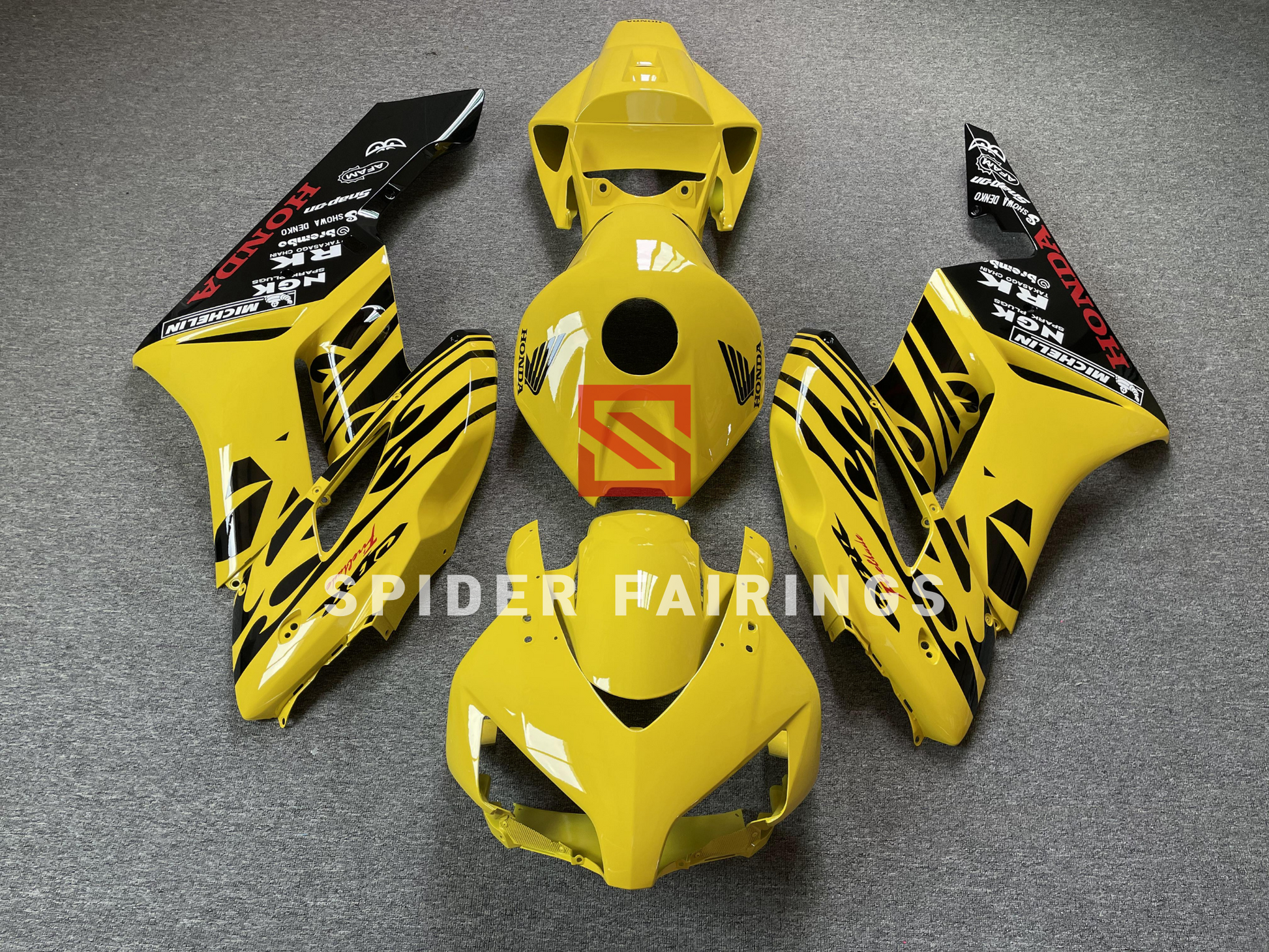 Yellow Black Flame-Honda CBR1000RR 2004-2005