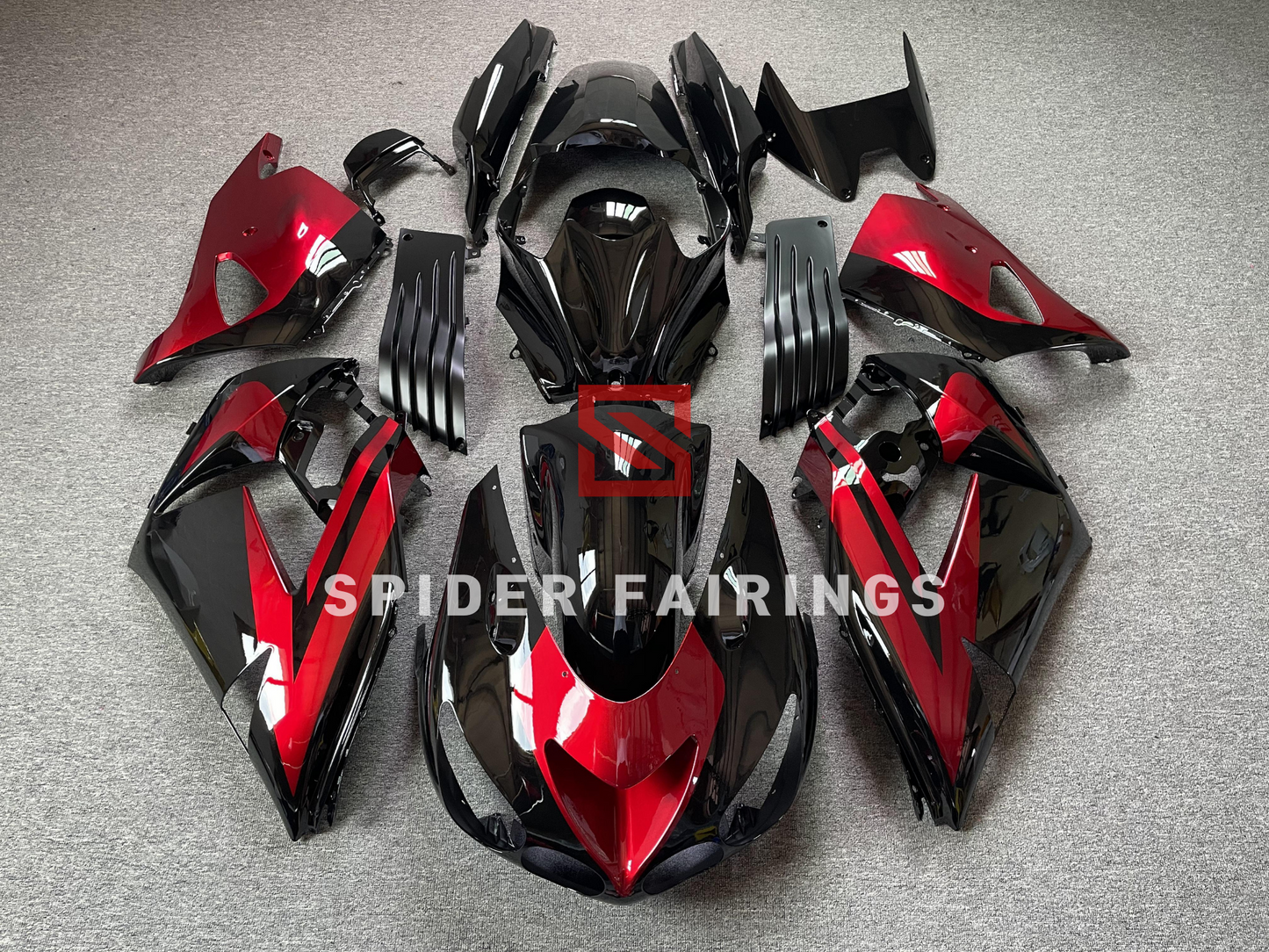 Black and Red-Kawasaki ZX-14R 2006-2011