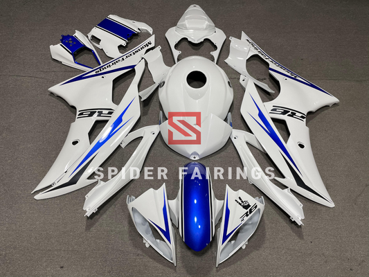 Gloss White and Blue Yamaha YZF R6 2008-2016