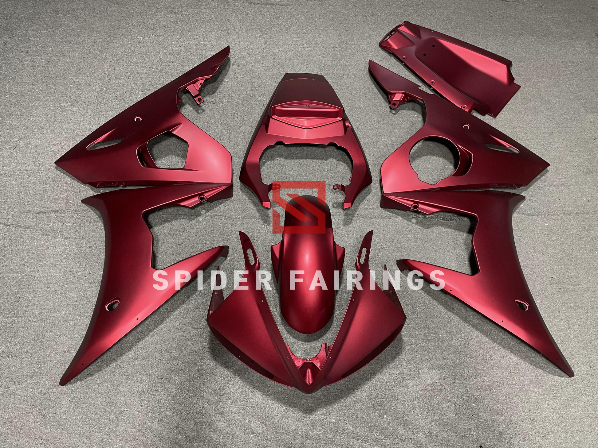 Matte Deep Red-Yamaha YZF R6 2003-2004