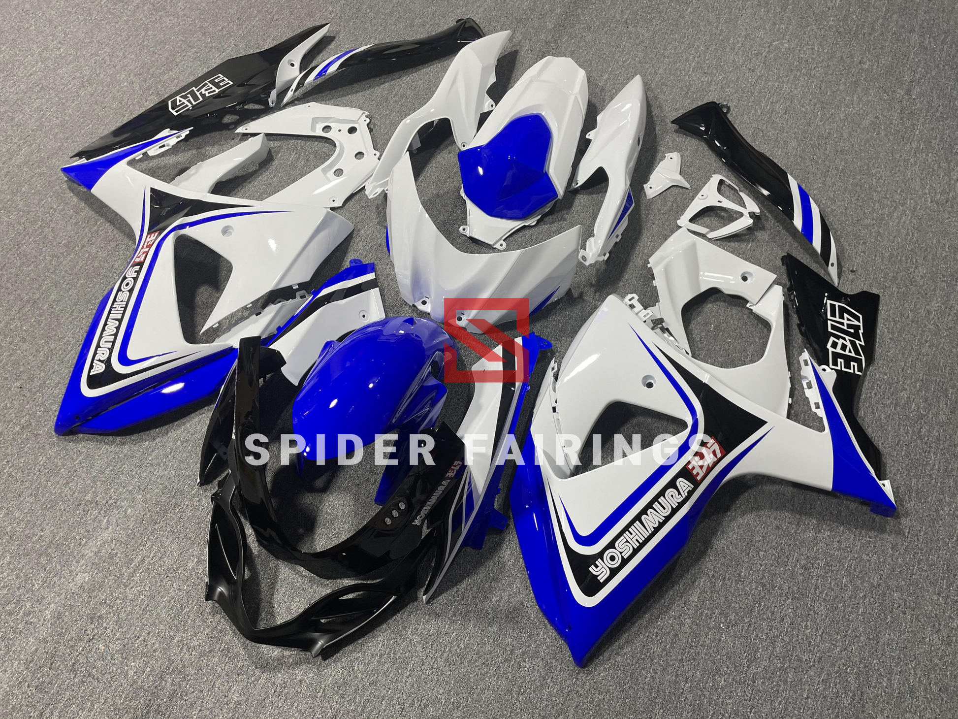 White,Blue and Black-Suzuki GSXR1000 2009-2016