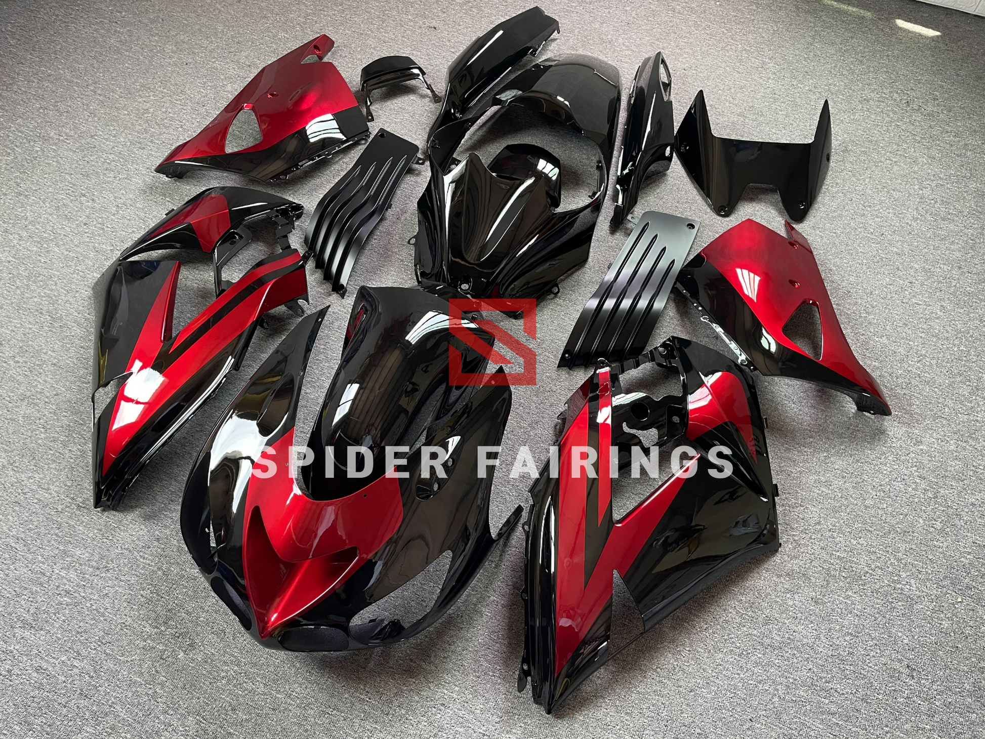 Black and Red-Kawasaki ZX-14R 2006-2011