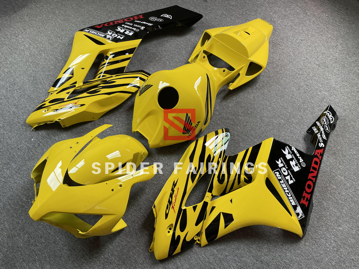 Yellow Black Flame-Honda CBR1000RR 2004-2005