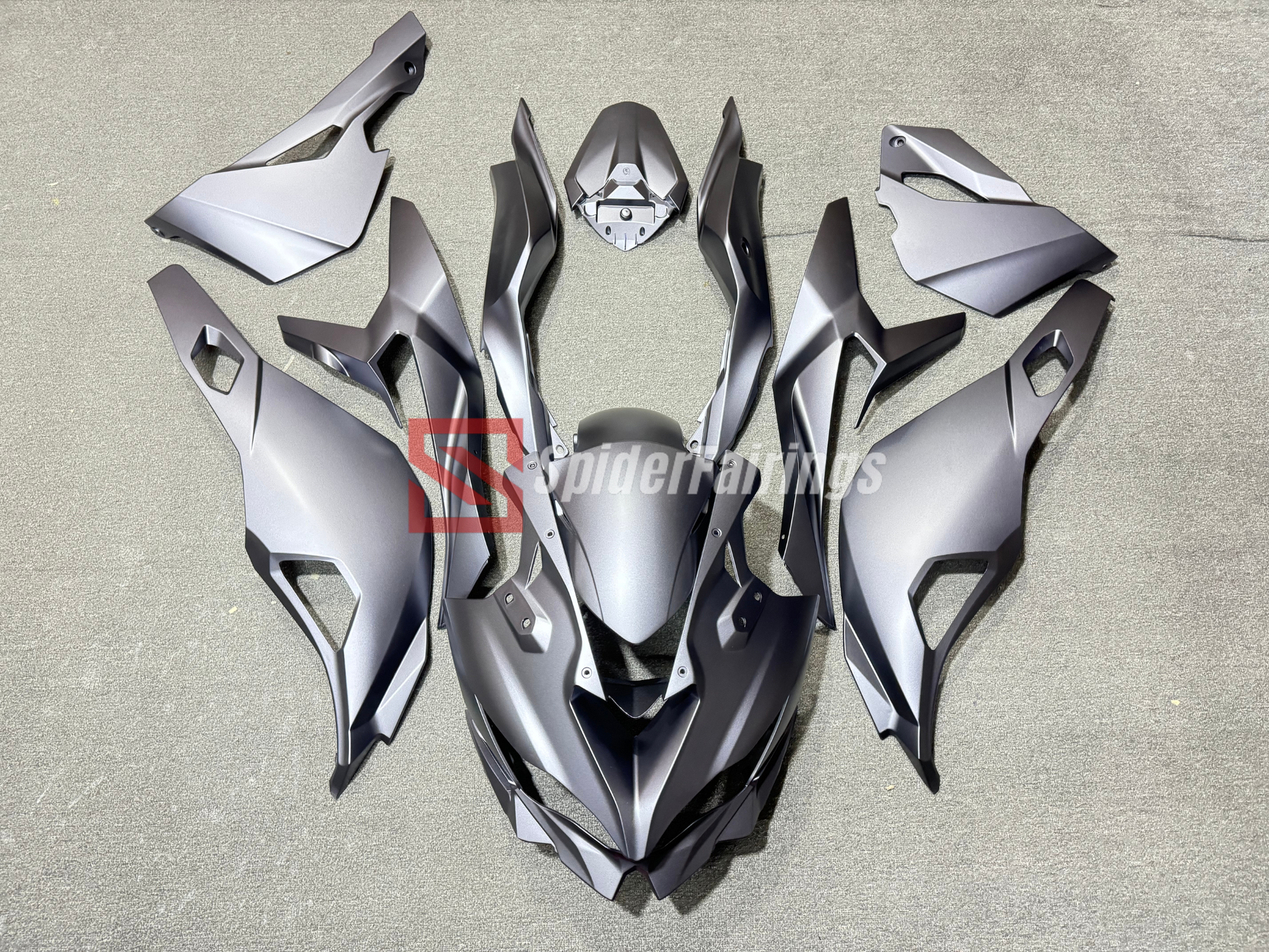 Iron Grey-Kawasaki ZX4RR Fairings 2020-2024 – SpiderFairings Iron Grey-Kawasaki ZX4RR Fairings 2020-2024 – SpiderFairings