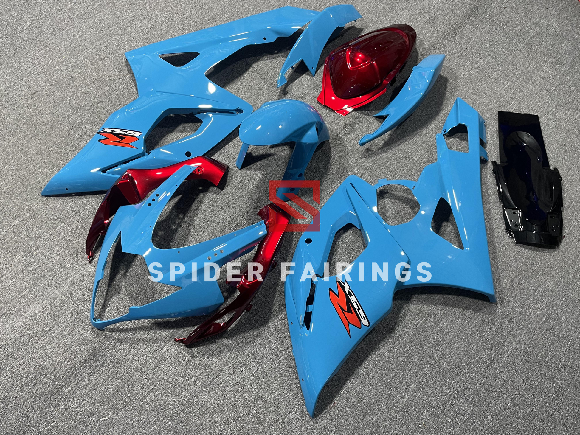 Gloss Blue and Red-Suzuki GSXR1000 2005-2006