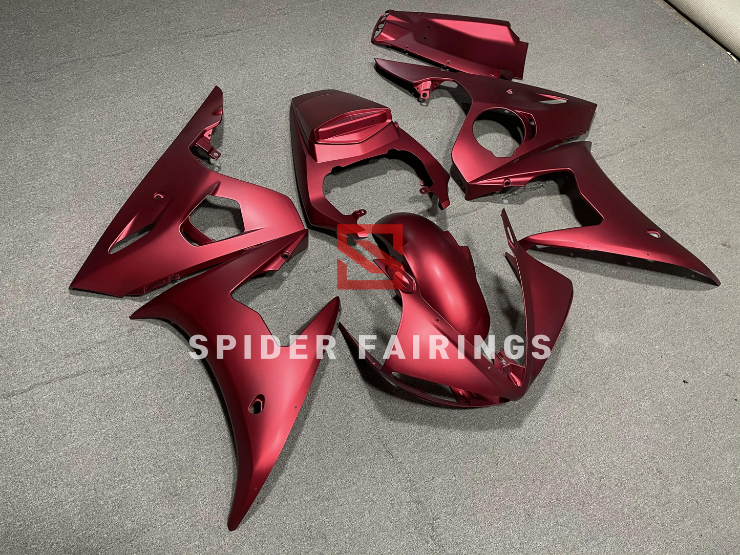 Matte Deep Red-Yamaha YZF R6 2003-2004