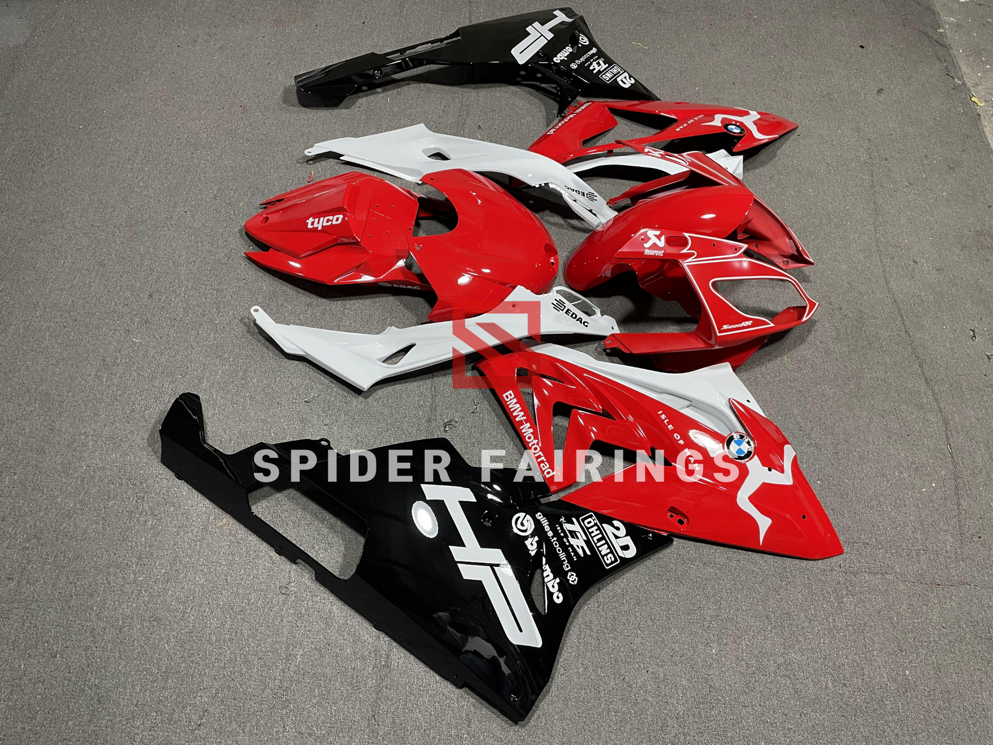 Gloss Red and White-BMW S1000RR 2015-2016