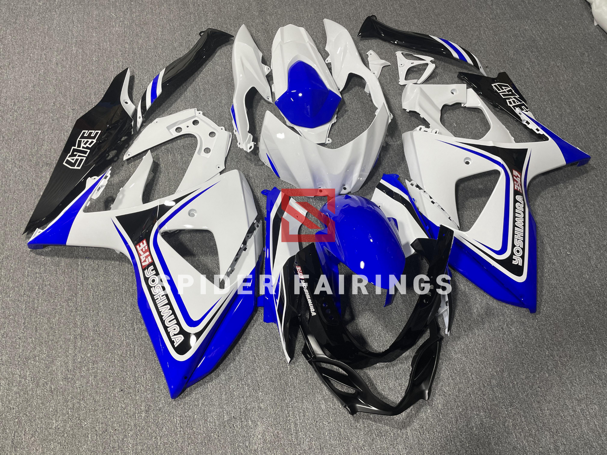 White,Blue and Black-Suzuki GSXR1000 2009-2016