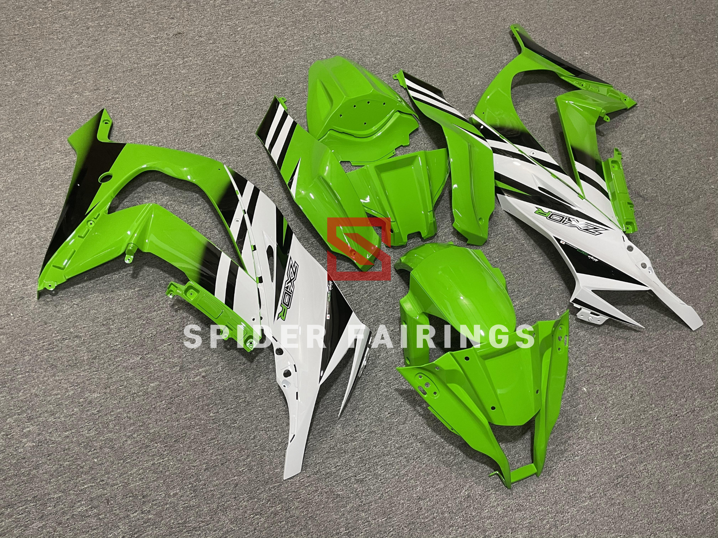 Gloss Green and White-Kawasaki ZX-10R 2011-2015