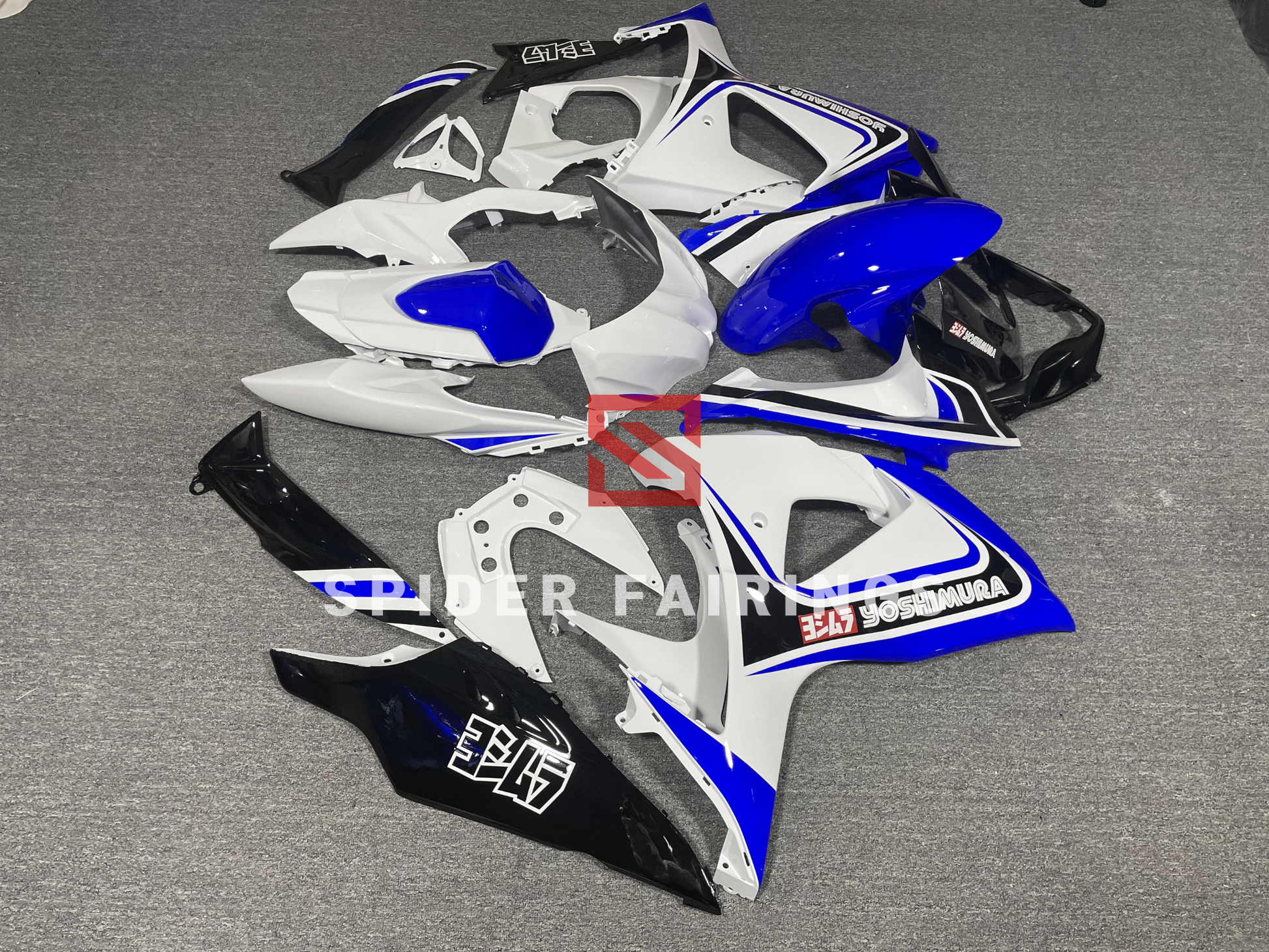 White,Blue and Black-Suzuki GSXR1000 2009-2016