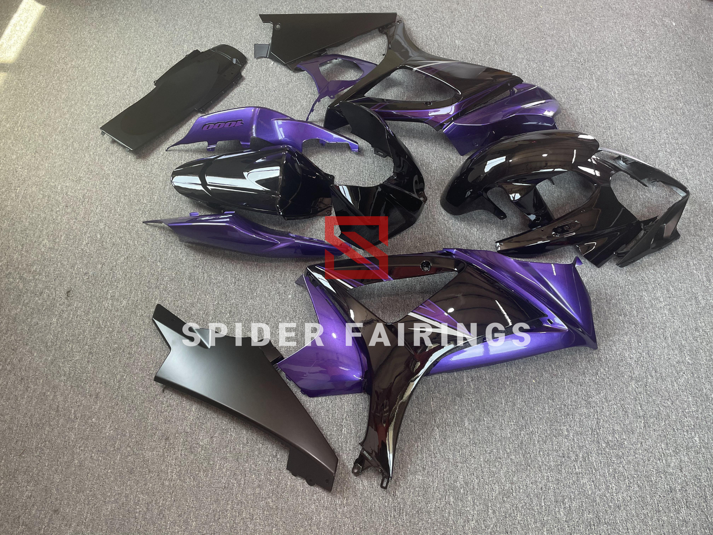 Black and Purple-Suzuki GSXR1000 2007-2008