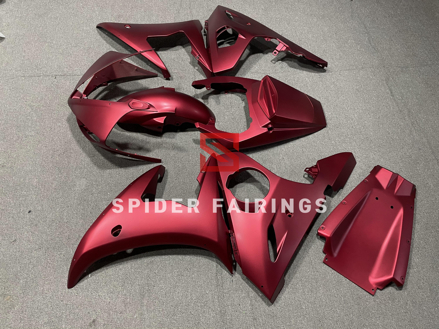 Matte Deep Red-Yamaha YZF R6 2003-2004