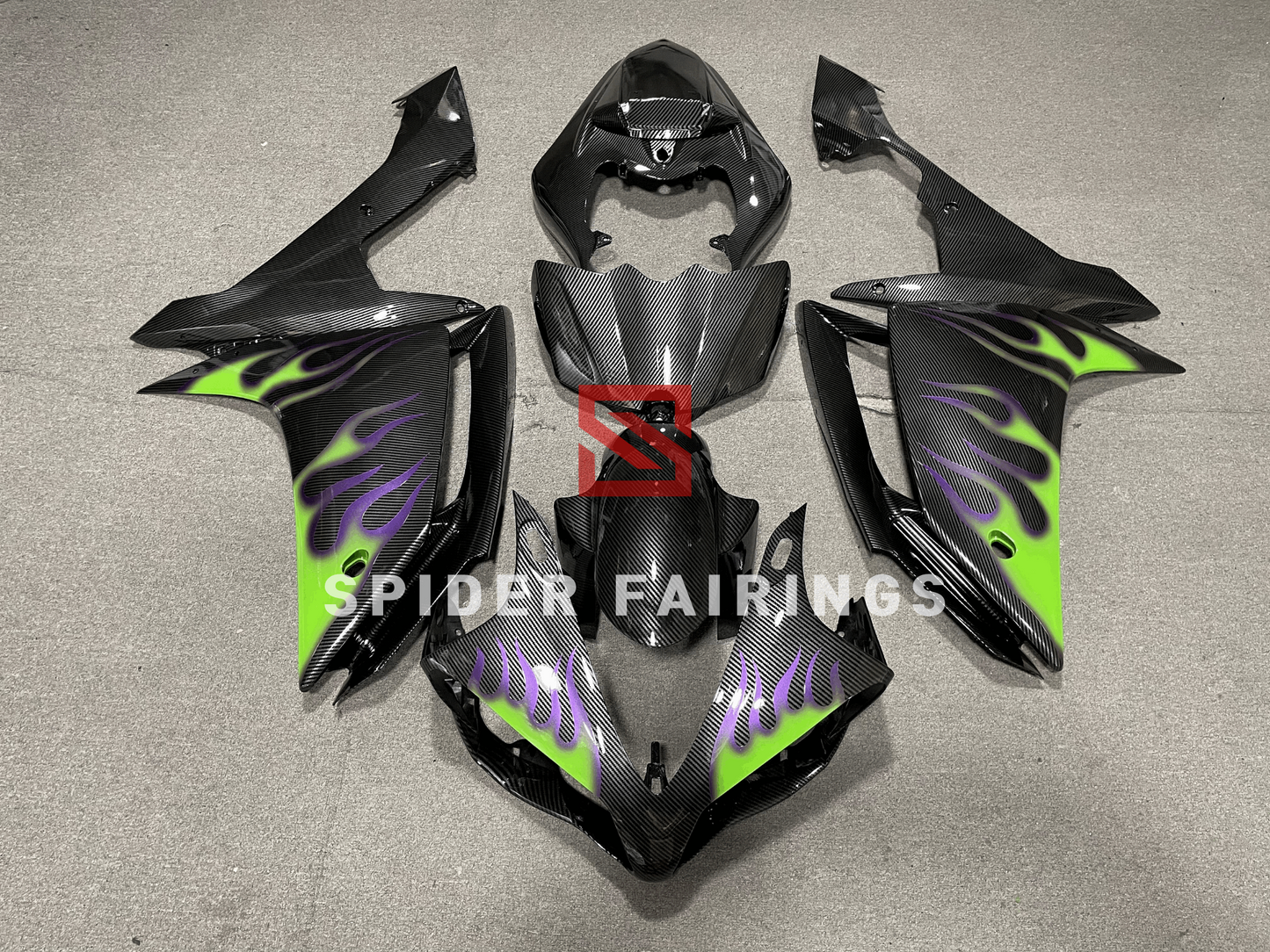 Carbon Fiber Black-Yamaha YZF R1 07-08 - SpiderFairings