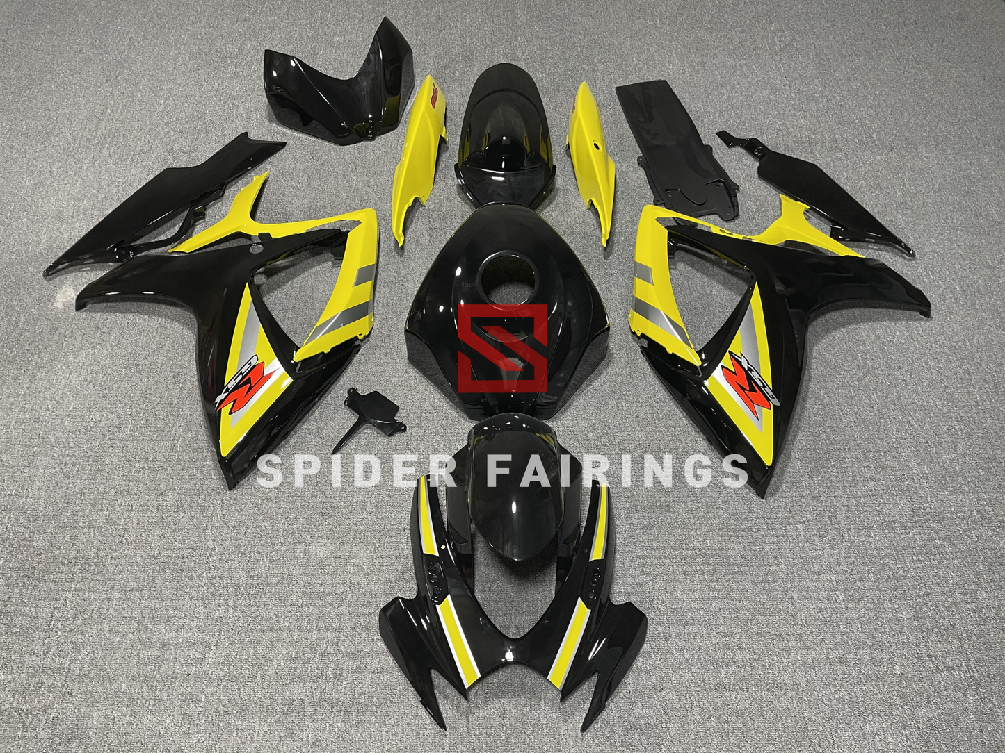 Fairings for Yellow and Black-Suzuki GSXR600-750 2006-2007