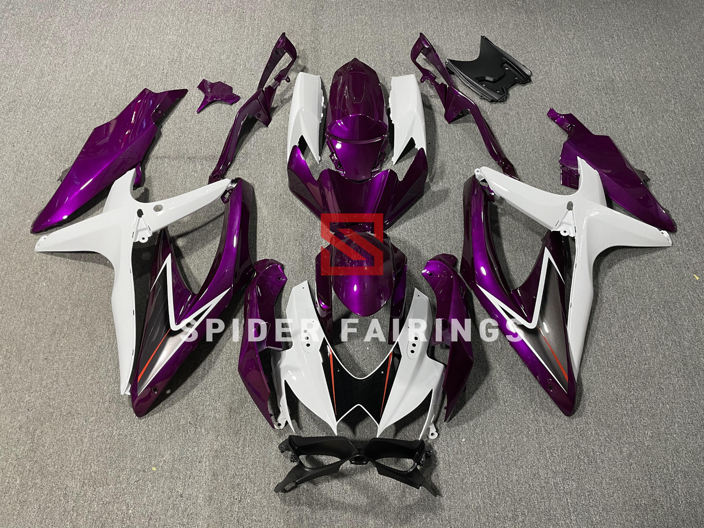 Gloss Purple and White-Suzuki GSXR600-750 2008-2010