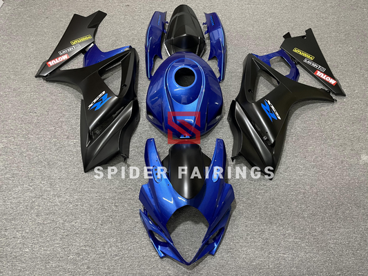 Gloss Blue and Matte Black-Suzuki GSXR1000 2007-2008